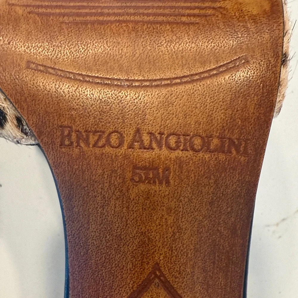 Enzo Angiolini Black and Tan Heels